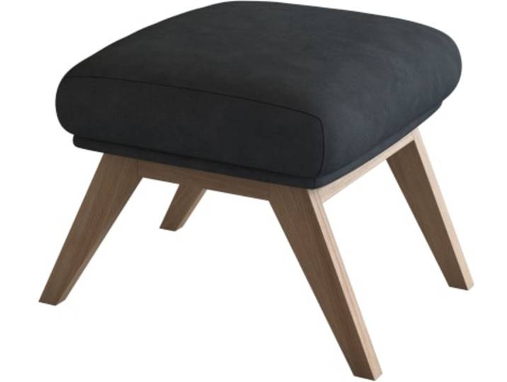 Polsterhocker, Grau, 54x41x41 cm, 100% Polyester, Hocker, Landhaus