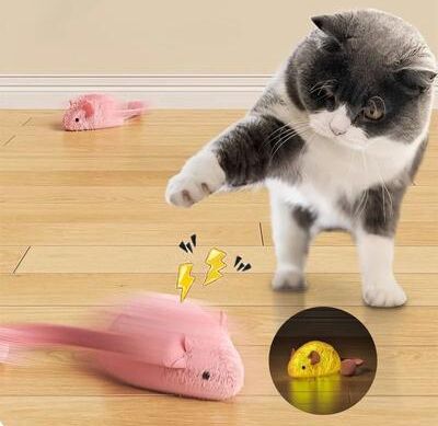Uplifted Finds Interactive Plush Mouse Cat Toy Self Playing Chew Toy For Indoor Cats Interactive Plush Mouse Cat Toy Self Playing Chew Toy For Indoor Cats
