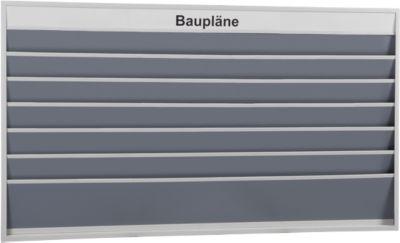 Stecktafel für Baupläne, 6 Schienen