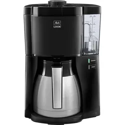 Melitta Look, Filterkaffeemaschine, Silber, Schwarz