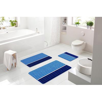 Badematte BATEX "Tandea", blau, H:27mm, Polyacryl, Badematten, Badematte, extra weiches und pflegeleichtes Garn