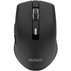 Deltaco Silent Wireless USB-C Travel Mouse with USB-C Rece - Mus - 6 knapper - Sort (Kabellos), Maus, Schwarz