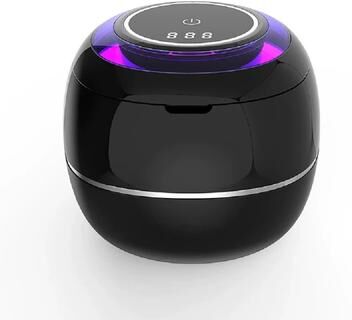 Uplift Essentials Portable Ultrasonic Cleaner For Retainers Dentures And Jewelry With LED Light And Digital Timer black