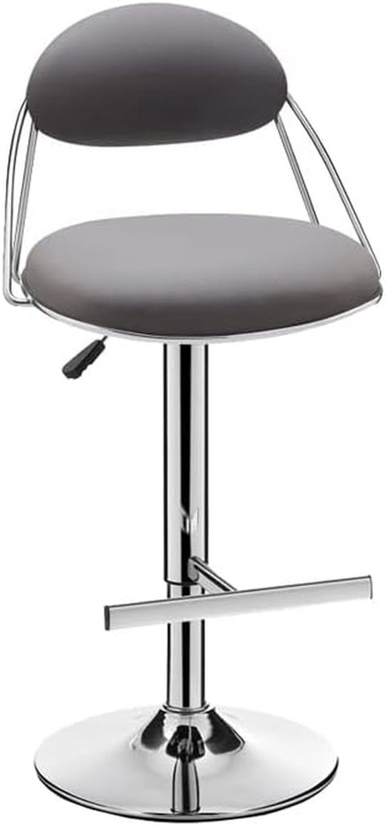 Grijs Kantoorstoel Stool - Draaibare Zadelkruk met Verstelbare Hoogte - 33 x 65-85 cm