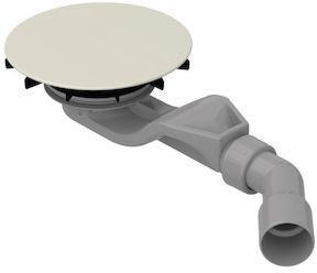 Bette BetteAir Ab-/Überlaufgarnitur B524-001AY für Duschfliese, Antirutsch Pro, pergamon
