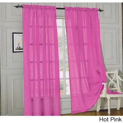 Elegant Comfort 84-inch Window Sheer Curtain Panel Pair - 60 x 84