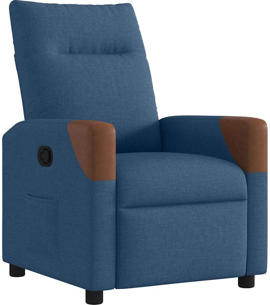 vidaXL Fauteuil inclinable Bleu Tissu