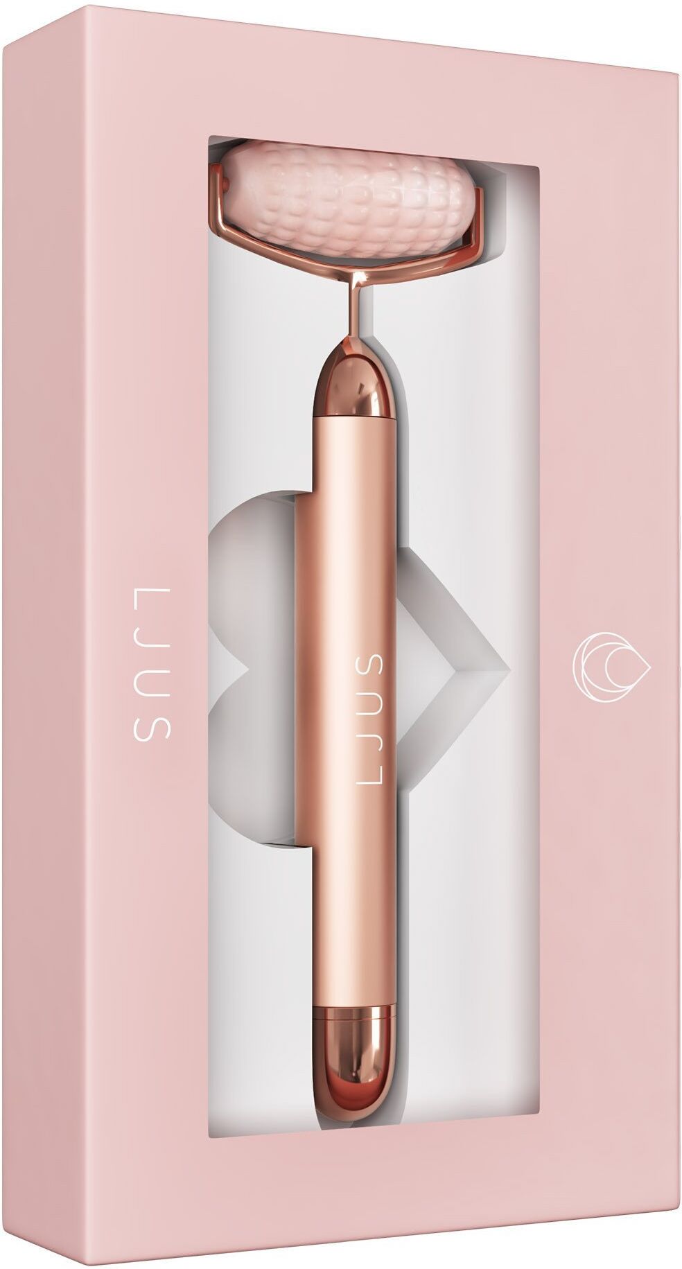 LJUS Rose Quartz Spiky Vib Roller Gift Set