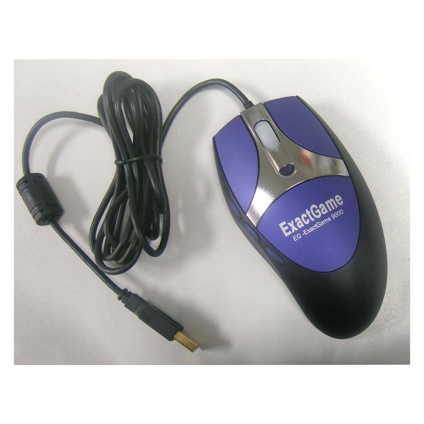 Exactgame EG-ExactGame9000/Gaming/Laser/For right-handed/2,000 DPI/Wired USB/Black-Blue (Kabelgebunden) (201063015)