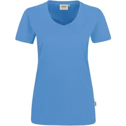Damen V-Shirt "PERFORMANCE" 181 - L - malibu-blue