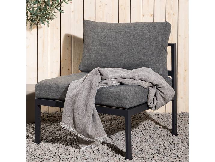 Loungesessel Copacabana 70 x 65 x 74cm Schwarz/Schwarz