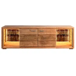 WOLFMÖBEL TV-Lowboard Bark 4073 Holz Braun Akazie