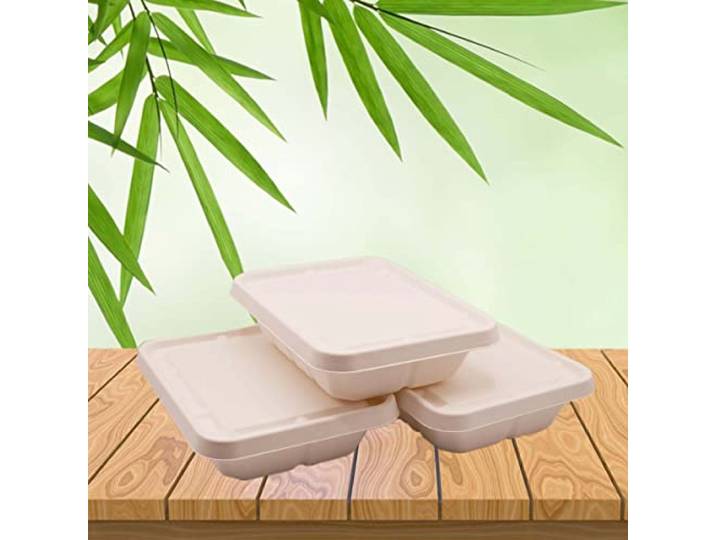 BeTasty Lunchbox mit Deckel 1200ml Zuckerrohr 224x173x53mm 100 Stück