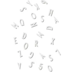 Design Letters Buchstaben und Zahlen für Tafeln klein weiß 128 El.