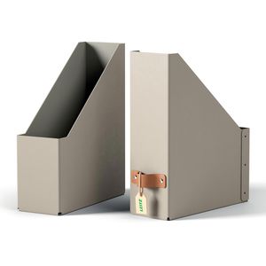 Leitz Stehsammler Puro, 2471-00-12, A4, aus Recyclingkarton, extra breit, beige, 2 Stück