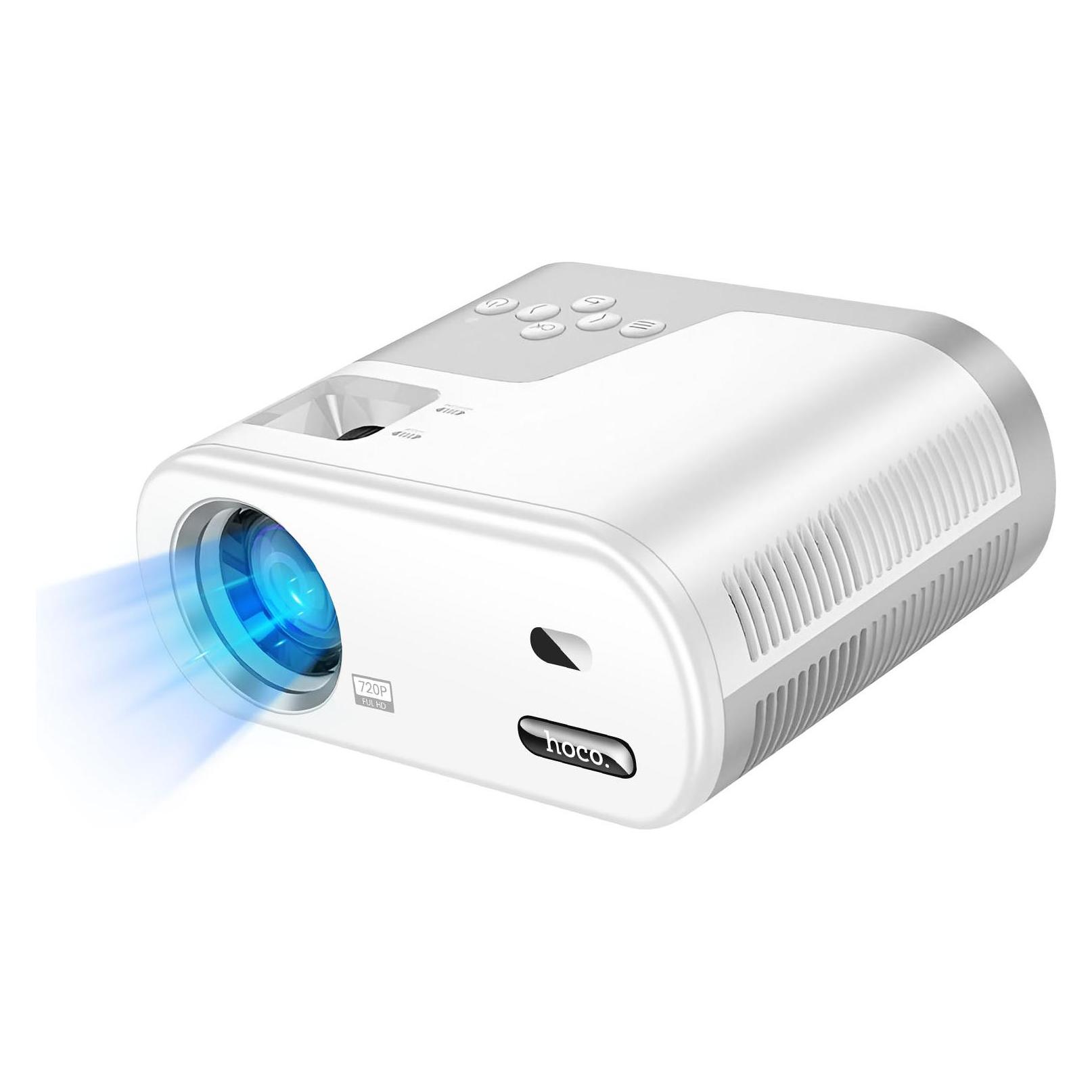 Hoco Headphone with microphone projector with Android software Wi-Fi Bluetooth 720P DT2 white (140 lm) (49601621)