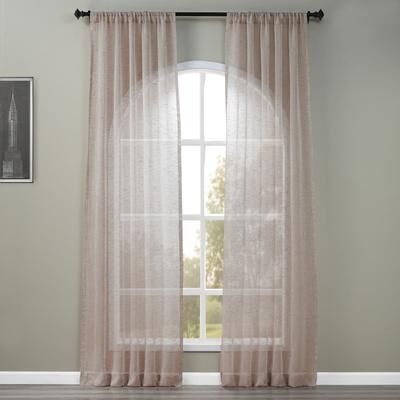 Exclusive Fabrics Open Weave Linen Sheer Curtain (1 Panel)