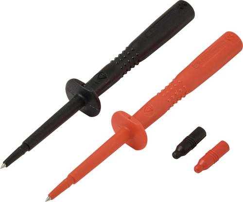 VOLTCRAFT MSS-110 Sicherheits-Prüfspitzen-Set VC-17155625 Steckanschluss 4mm CAT IV 600 V, CAT III 1000V Rot, Schwarz 1 Set