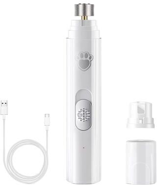 Happy Pet Pantry GlowTrim Pro LED Dog Nail Grinder Rechargeable Pet Nail Trimmer For Safe Painless Grooming white