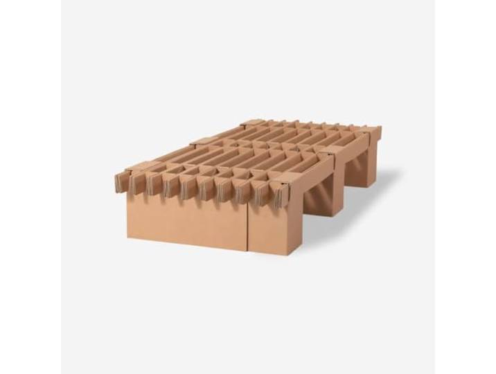 ROOM IN A BOX Grid Stauraumbett Small 80-100 cm Braun Platz für bis zu zwei Schubladen. Kein Lattenrost oder Werkzeug nötig. Made in Germany.