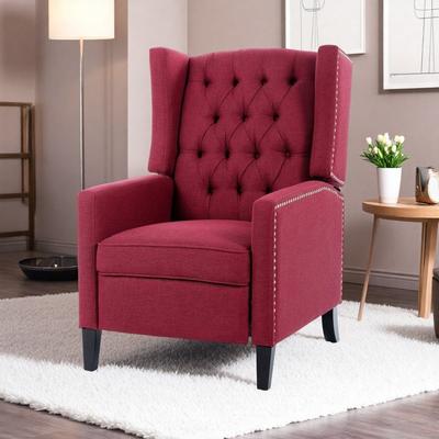 Manual Wingback Recliner Chair with Adjustable Reclining for Living Room