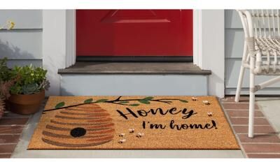 Lush Decor Natura Honey I'm Home Outdoor Mat Natural