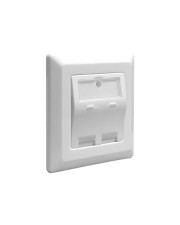 Delock Keystone Wall Outlet Wanddose weiß RAL 9010 (86202)