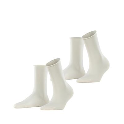 Socken ESPRIT "Basic Pure", Damen, Gr. 39-42, weiß (off), Baumwollmischung, unifarben, normal, Socken Socken, ohne einschneidendes Bündchen, Basic-Socke, Uni-Strümpfe atmungsaktiv