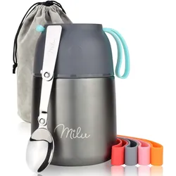 Milu Isolier-Speisebehälter 10 cm 450,0 ml grau