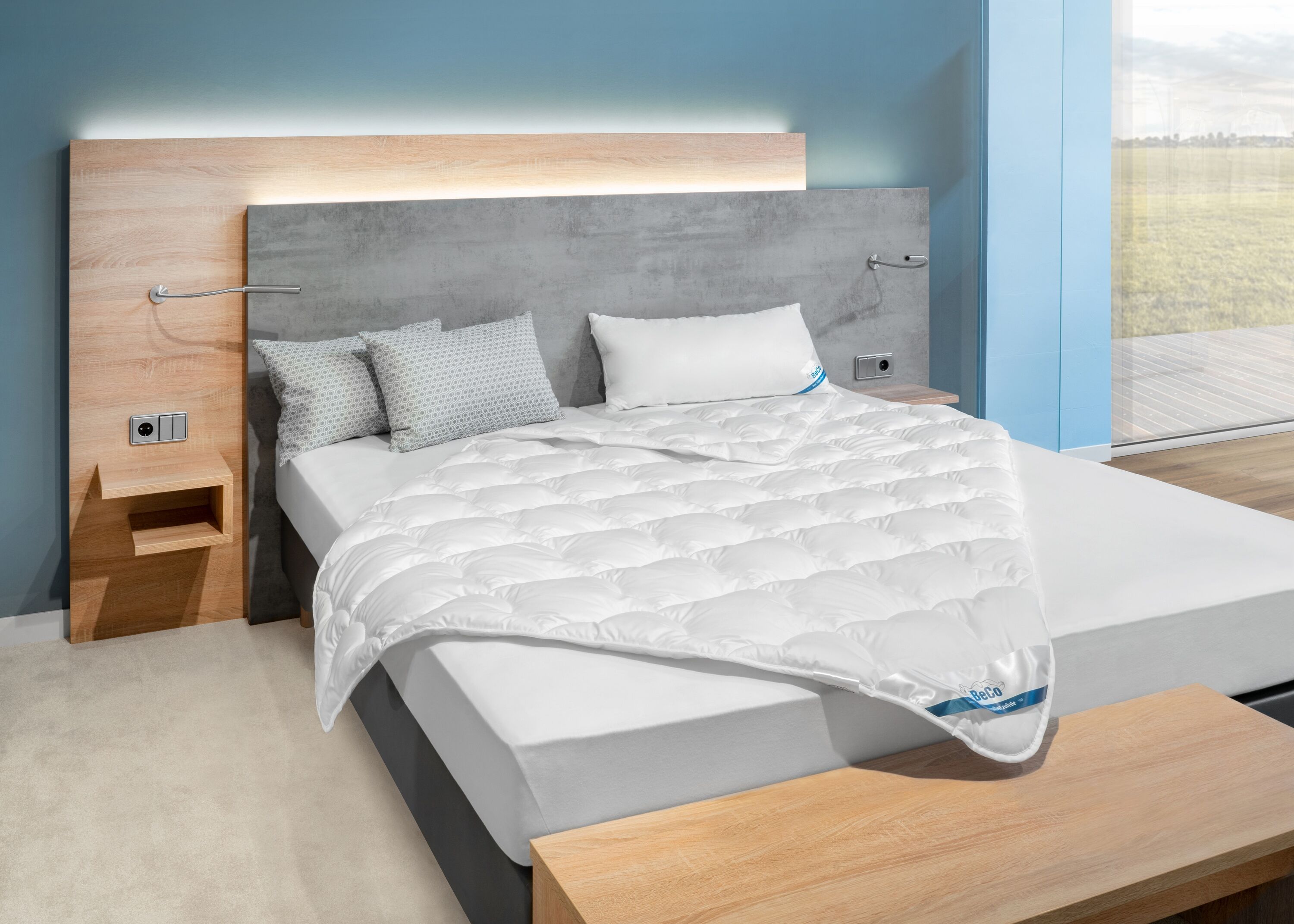 Naturfaserbettdecke BECO "BeCo KlimaTop Tencel "NEUHEIT" - super Klimatisierung", beige (weiß, neutral), B:135cm L:200cm, Bezug: 55% Lyocell (TENCEL™), 45% Baumwolle. Füllung: 100% Lyocell (TENCEL™), Bettdecken, Naturfaserbettdecke, Natürliche Materialien