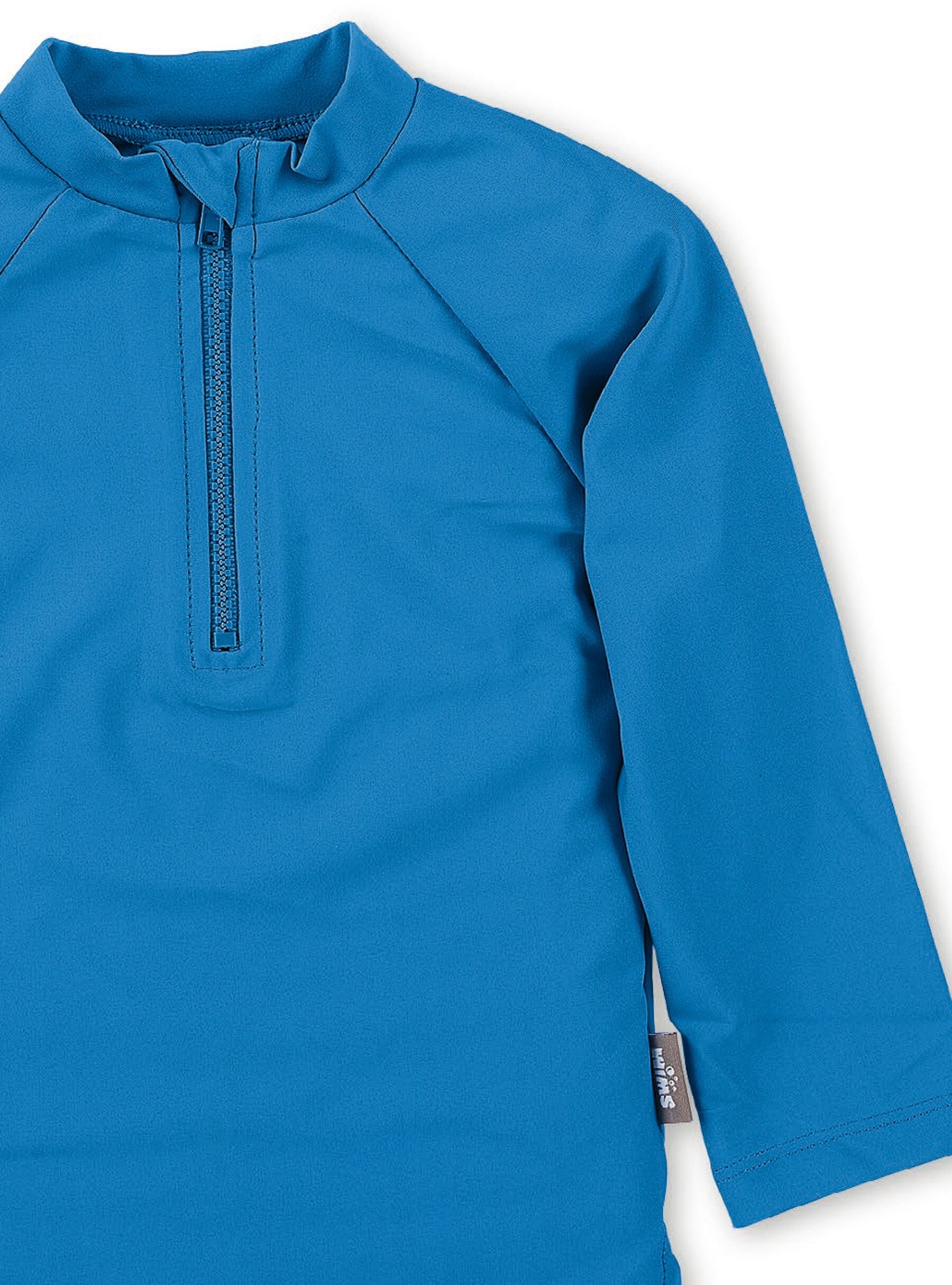 Schwimmanzug STERNTALER "Badeshirt langarm uni", Kinder, Gr. 80, Einheitsgröße, blau, Obermaterial: 82% Polyamid PA. 18% Elasthan EL., Badeanzüge Schwimmanzug