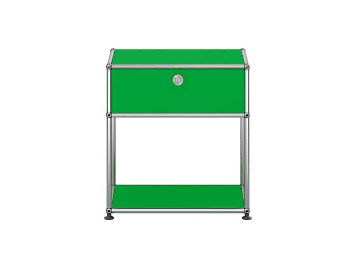 USM Haller Nacht-Schrank M54 grün 1 Klapptür oben ohne Schloss 52.3x56.5x37.3 cm