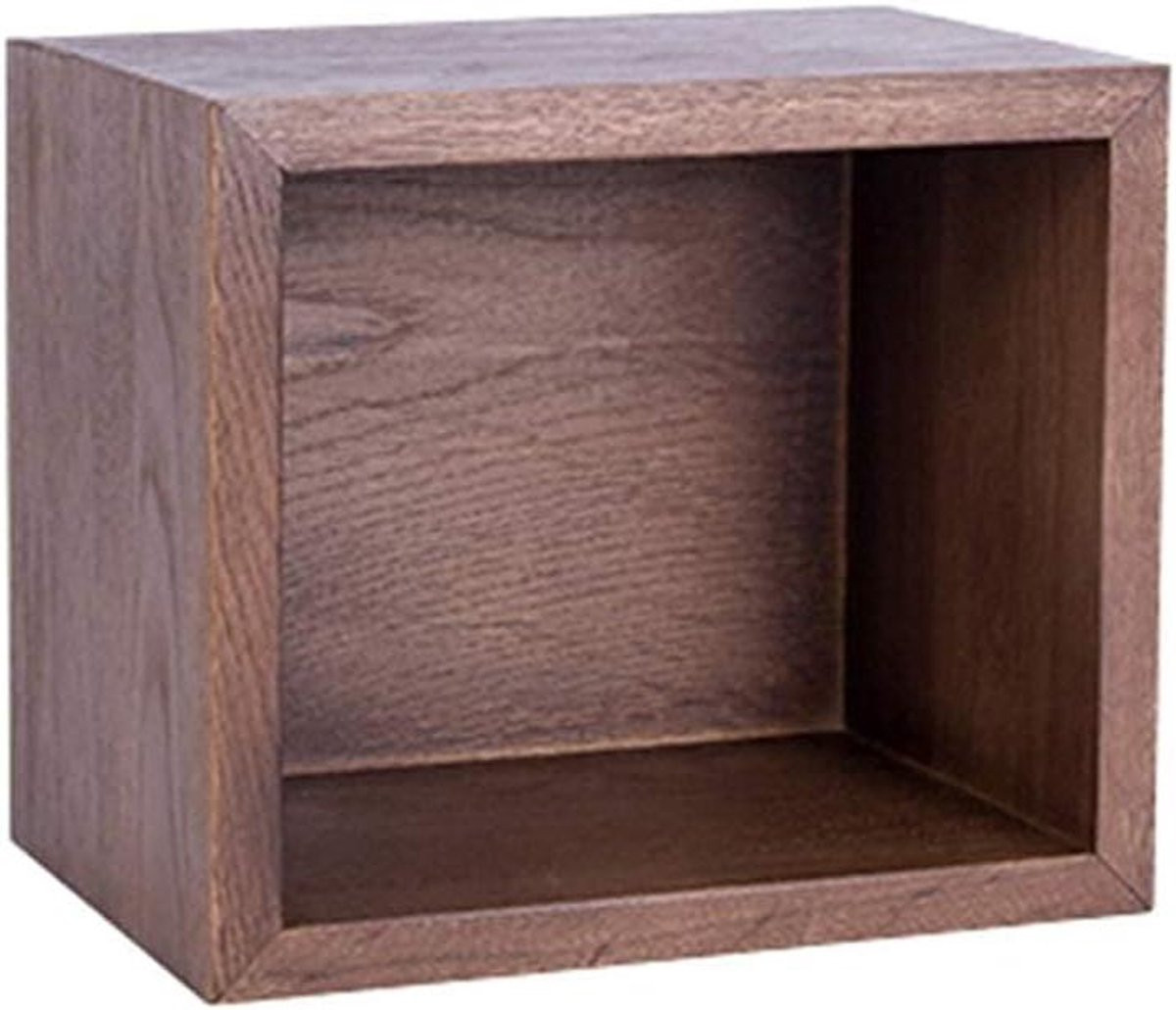 Zwevende Wandplank Display voor Woonkamer, Keuken of Badkamer - Zwart Walnoot