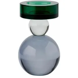 Giftcompany, Kerzenständer, Sari Kugel Grün, Transparent, Grau, 13 cm