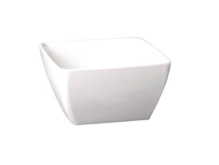 APS GF134 Melamine Vierkante Kom, 12,5 cm Item Lengte, Puur Wit