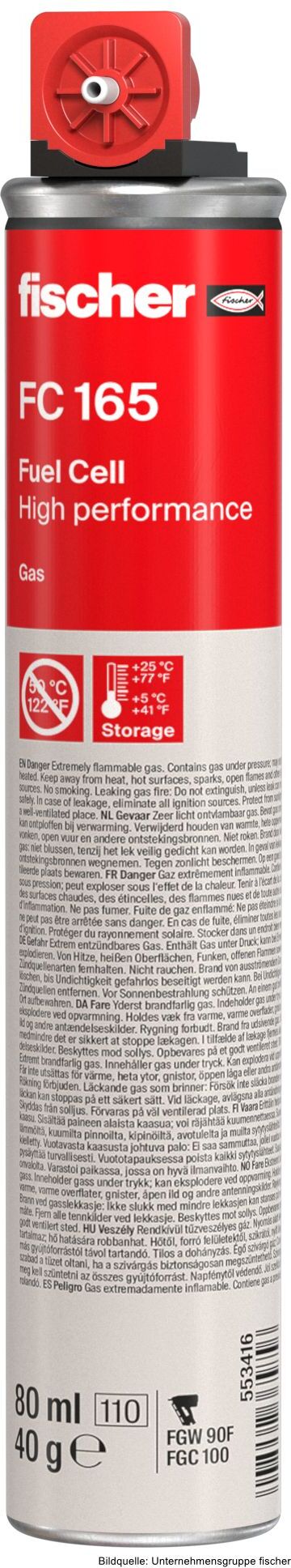 fischerwerke fischer Gaskartusche FC 165, 80 ml