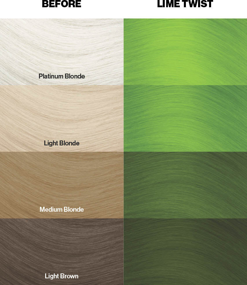 Glisten Cosmetics Lime Twist (Bright Green) - Semi-Permanent Hair Dye - Crazy Color