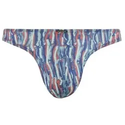 Bruno Banani Dance String Blau Muster Polyamid X-Large Herren