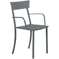 Sessel Mogan mit Armlehne - Stilvoller Gartenstuhl für Outdoor antik grau