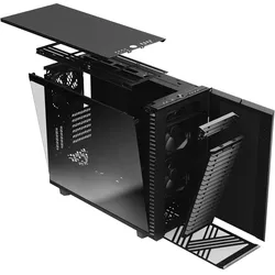Fractal Define 7 Black TGD (ATX, E-ATX, mATX, Mini-ITX), PC Gehäuse, Schwarz