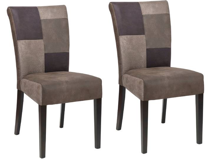 Esszimmerstuhl HOME AFFAIRE Queen , bunt (patchwork, wenge), B:46cm H:93cm T:64cm, Massivholz, Polyester, Stühle, Esszimmerstuhl, Beingestell aus Massivholz, Patchwork Bezug im Landhaus Stil