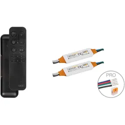 Schlüter Systems LIPROTEC-EBZS ZONES-Starter-Set-PRO Bluetooth-Mesh-Receiver inkl. Fernbedienung und 2 Receivern Steuerung von weißen LED-Modulen