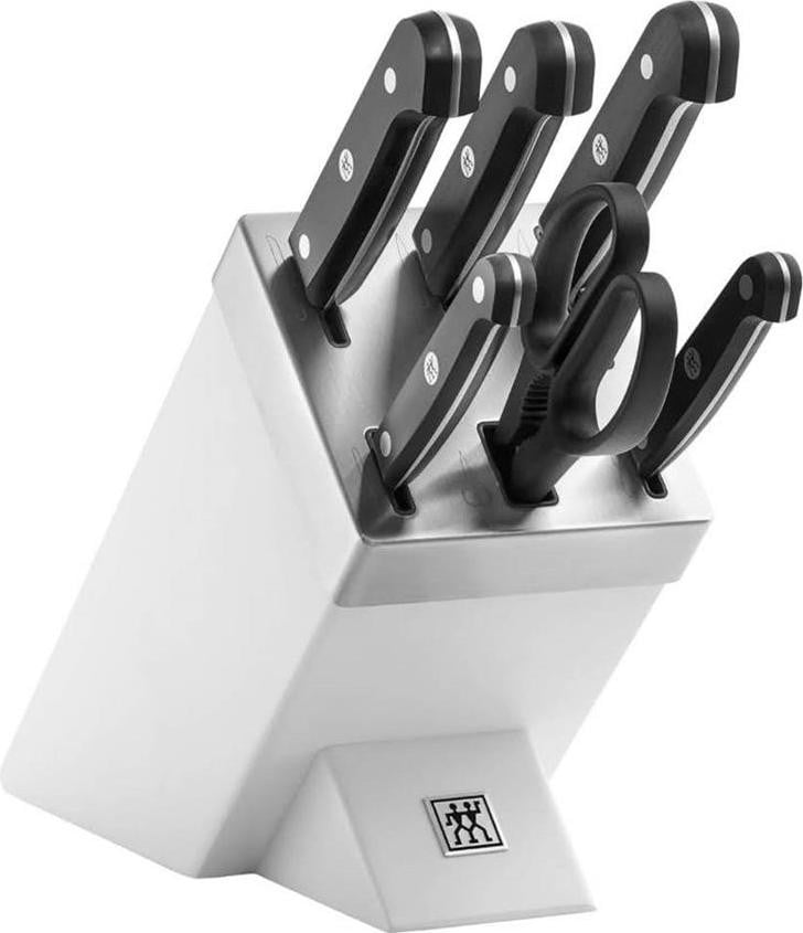 Zwilling Gourmet-serie Automatisch slijpend messenblok, 7-delig, wit, roestvrij speciaalstaal