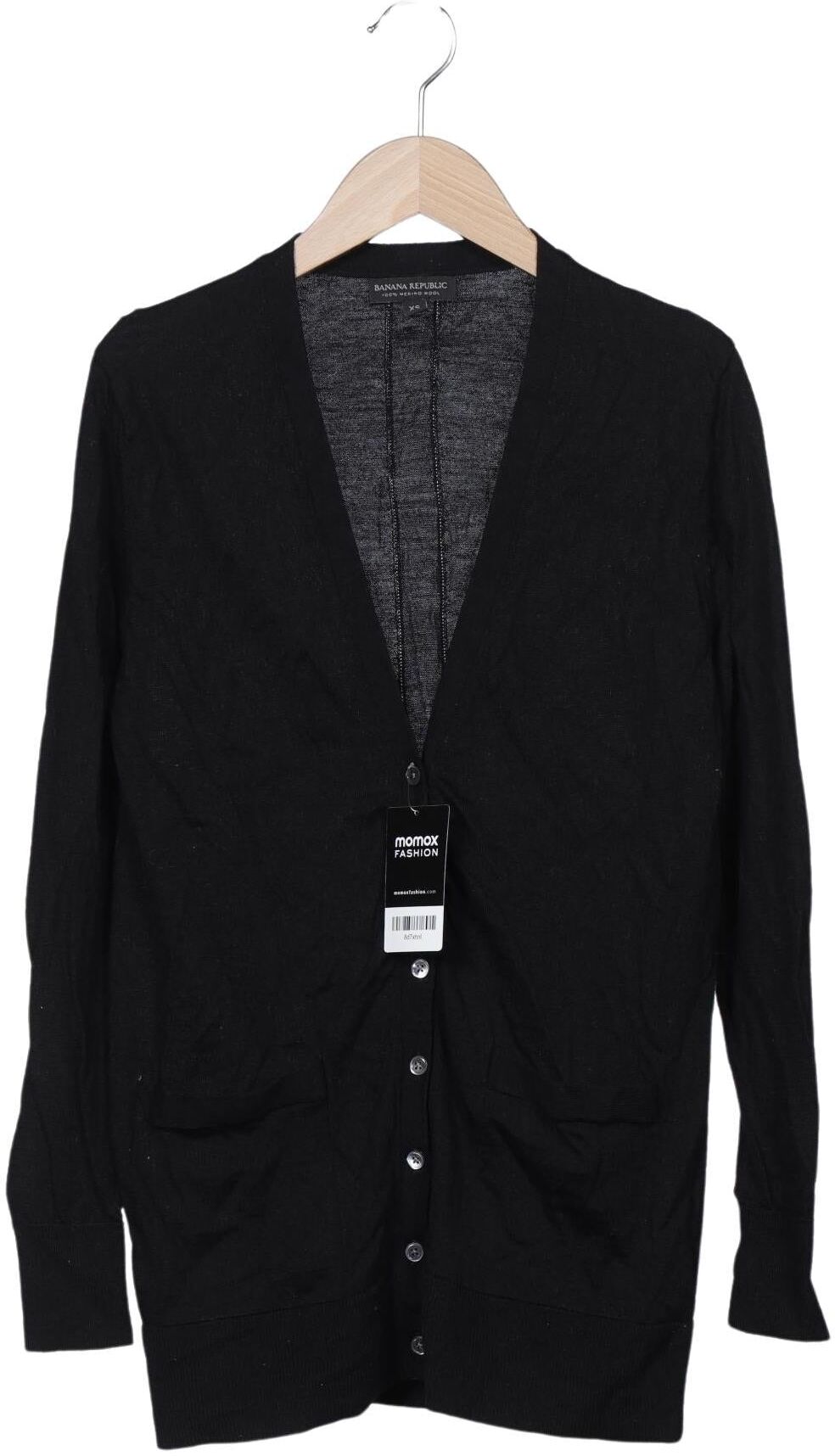 Banana Republic Damen Strickjacke, Schwarz, Gr. XS, Merino - Second Hand
