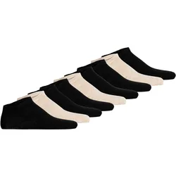 Hudson Unisex Sneakersocken, 9er Pack - Easy, Komfortbund, kurze Socken, einfarbig Schwarz/Beige / 35-38