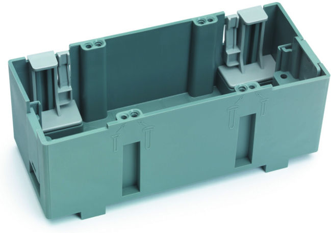 Rehau SIGNA Boîte d’encastrement appareil CEE 2 places, gris BRK GD 2CEE gr (6133579)