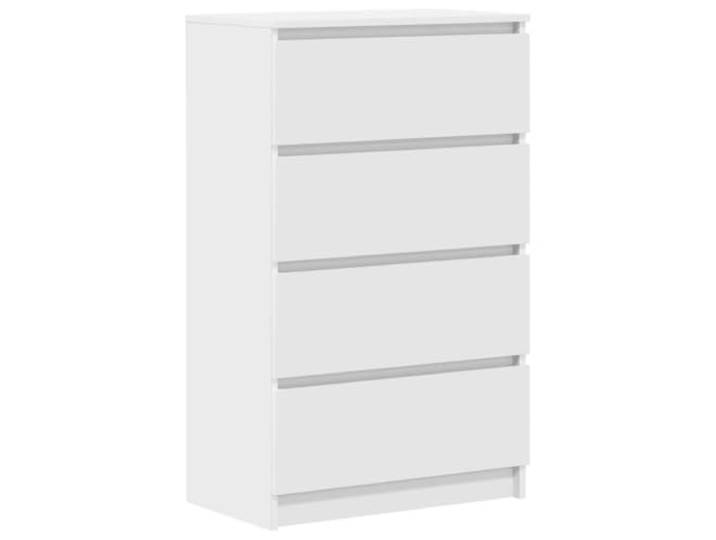 vidaXL Sideboard 60x35x98,5 cm, Weiß, Holzwerkstoff, 4 Schubladen, Aufbewahrungsschrank, Kommode, Buffetregal, Indoor-Aufbewahrung