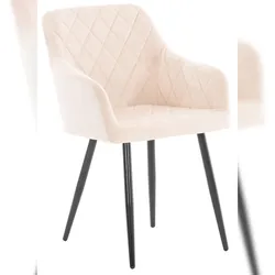 CLP Esszimmerstuhl Shila Samt/beige