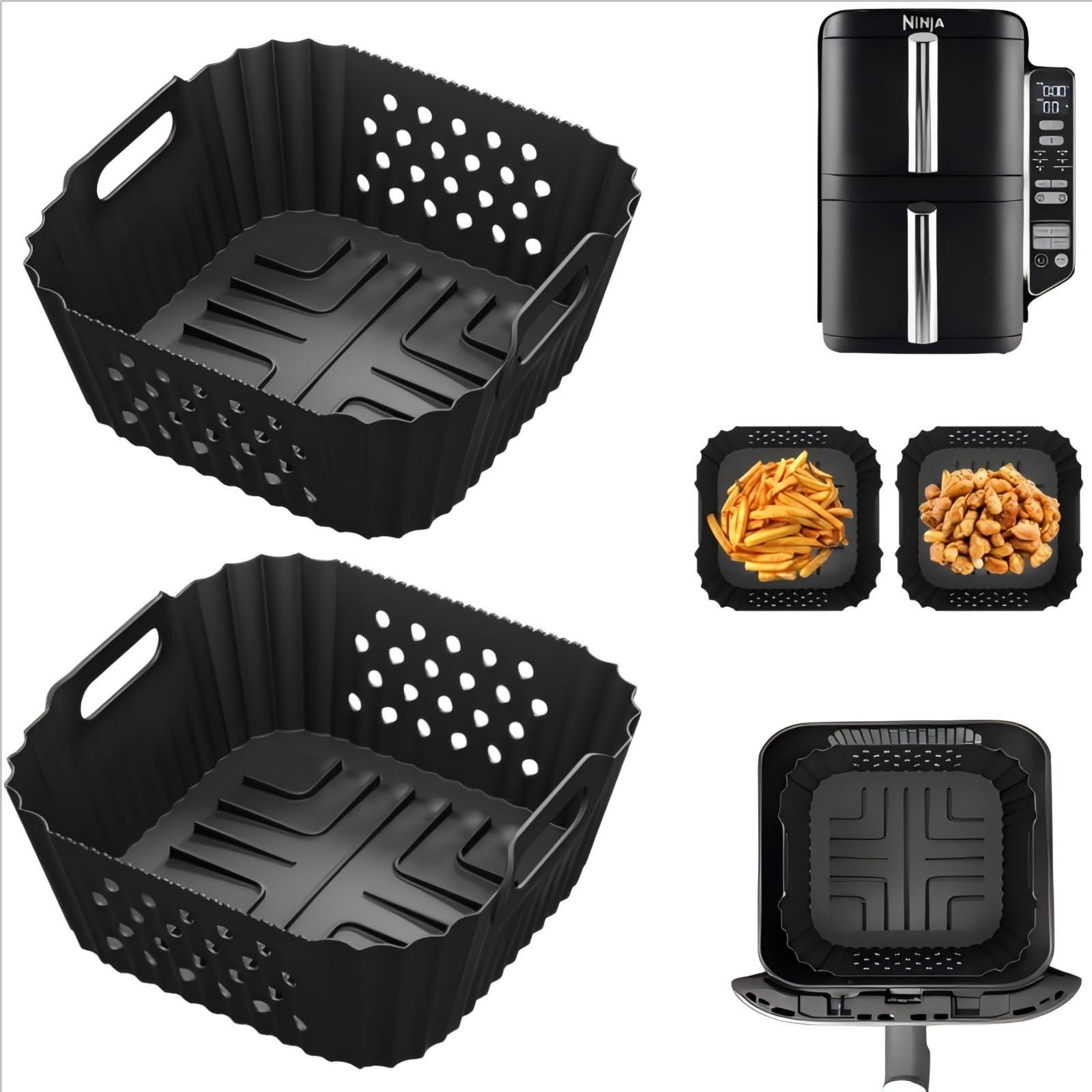 Selius 2 stuks siliconen voeringen voor 7,6 l Air Fryer, BPA-vrij en herbruikbaar