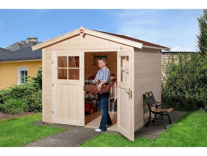 Weka Gartenhaus 224 Gr. 4 mit Doppeltüre 239 × 235 cm
